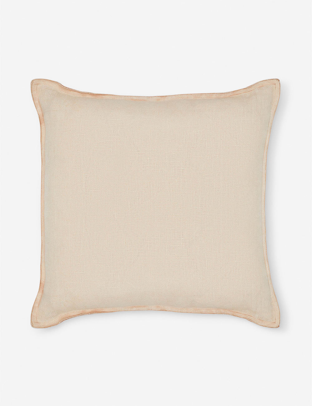 #color::blush #style::square #fill type::with-feather-down-insert #fill type::pillow-cover-only | Arlo Blush pink flax linen solid square pillow