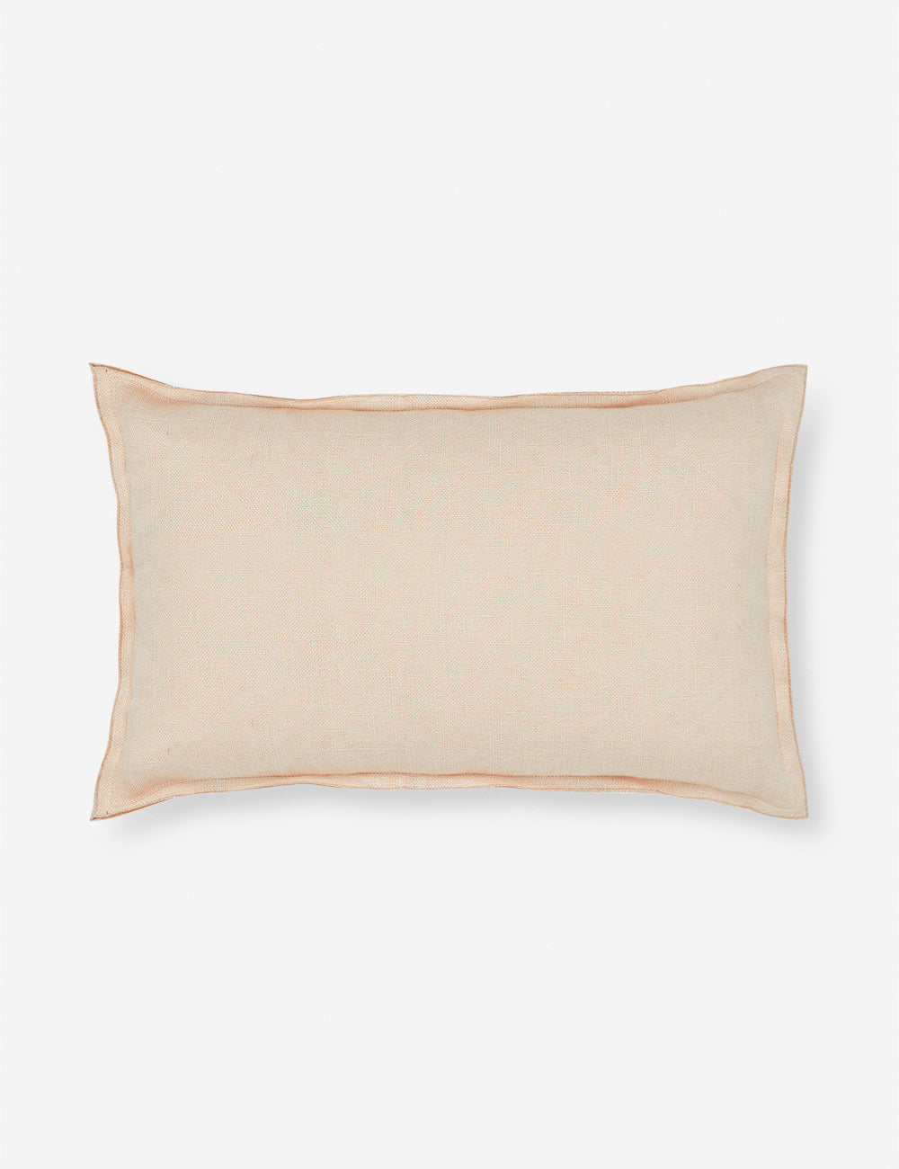 #color::blush #style::lumbar #fill type::with-feather-down-insert #fill type::pillow-cover-only | Arlo Blush pink flax linen solid lumbar pillow