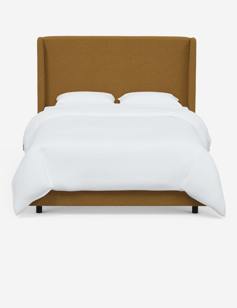 #color::ochre-boucle #size::twin #size::full #size::queen #size::king #size::cal-king | Adara ochre boucle upholstered bed.