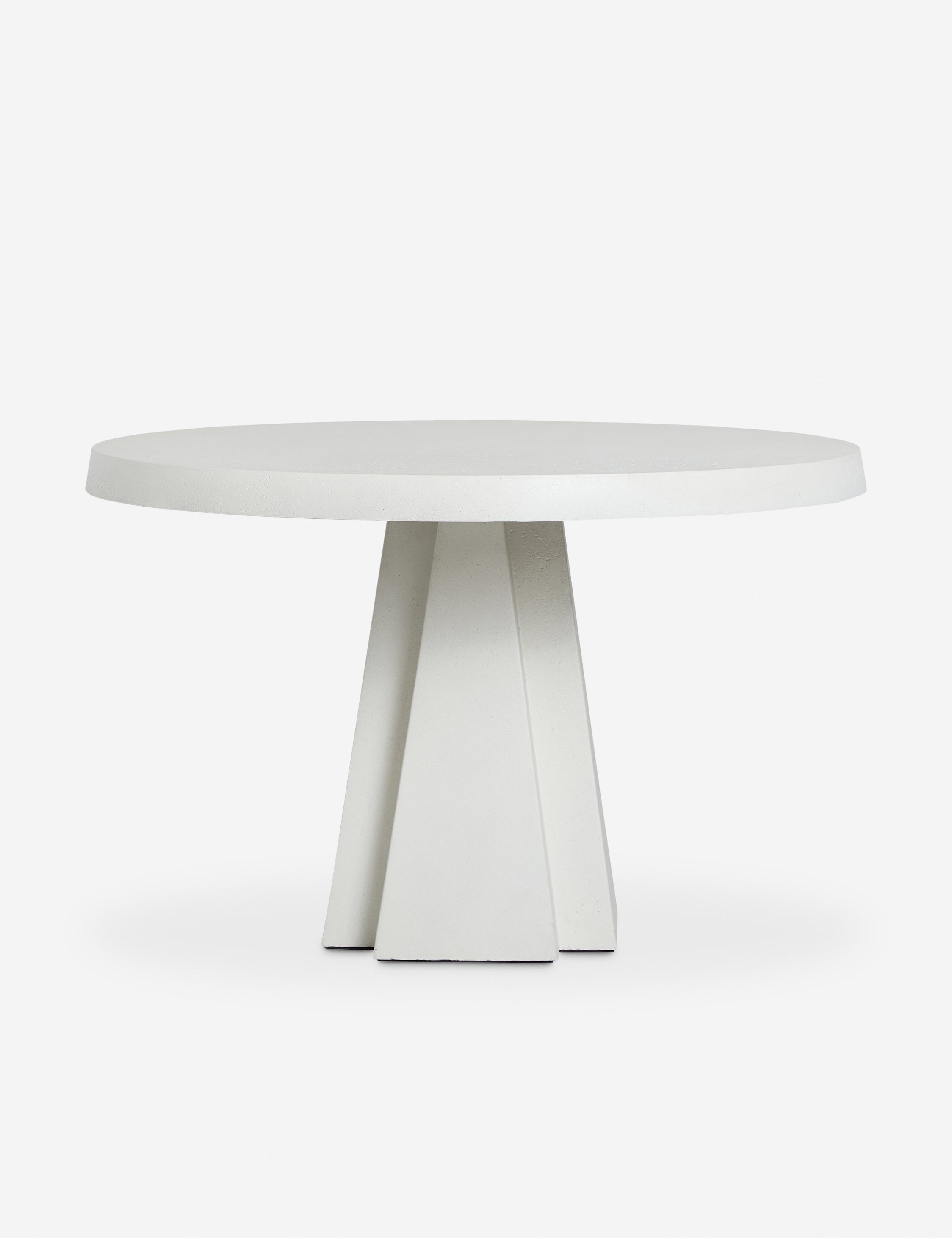 #color::textured-white | Avila modern round pedestal dining table.