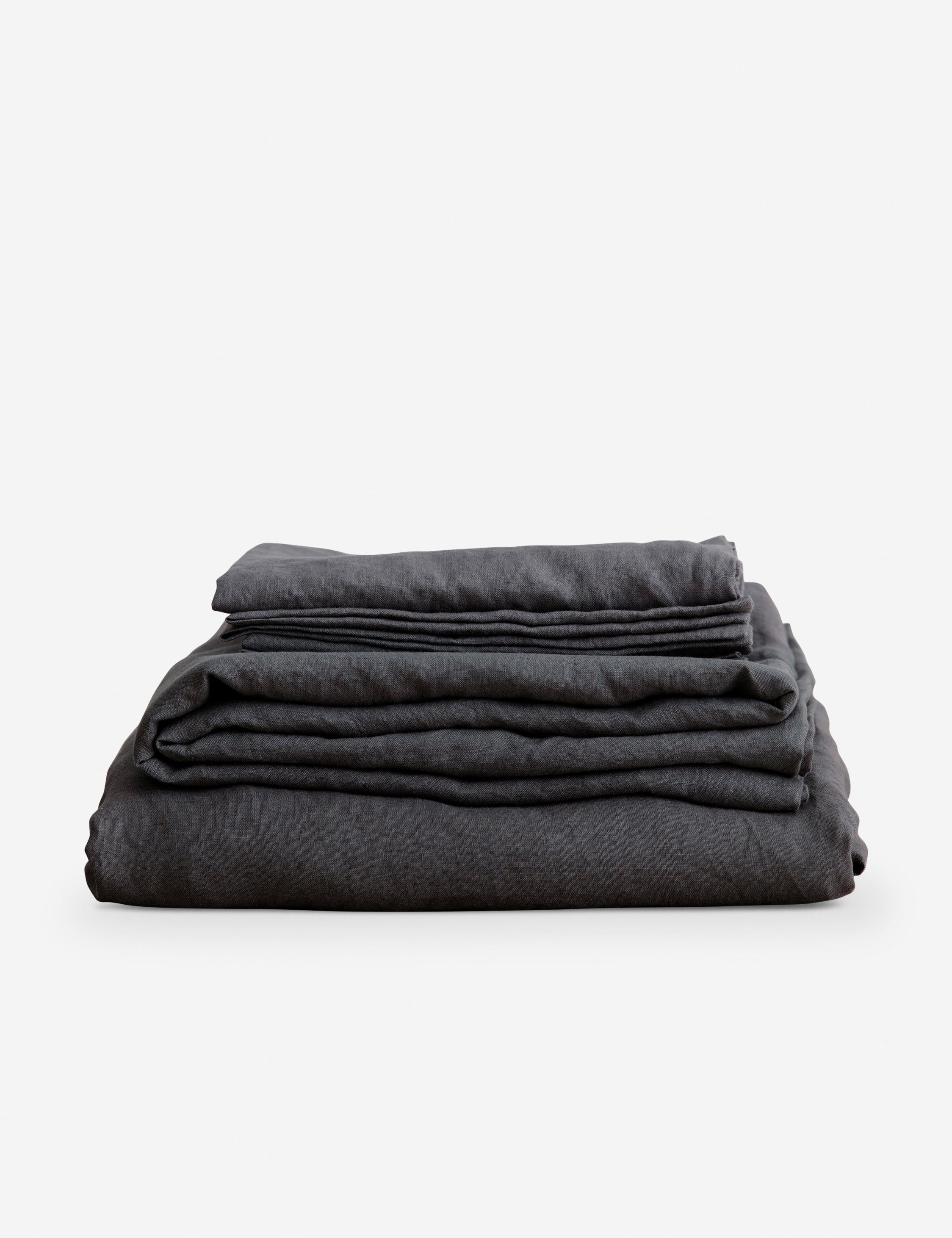 #color::slate #size::queen #size::king | European Flax Linen slate gray Sheet Set by Cultiver