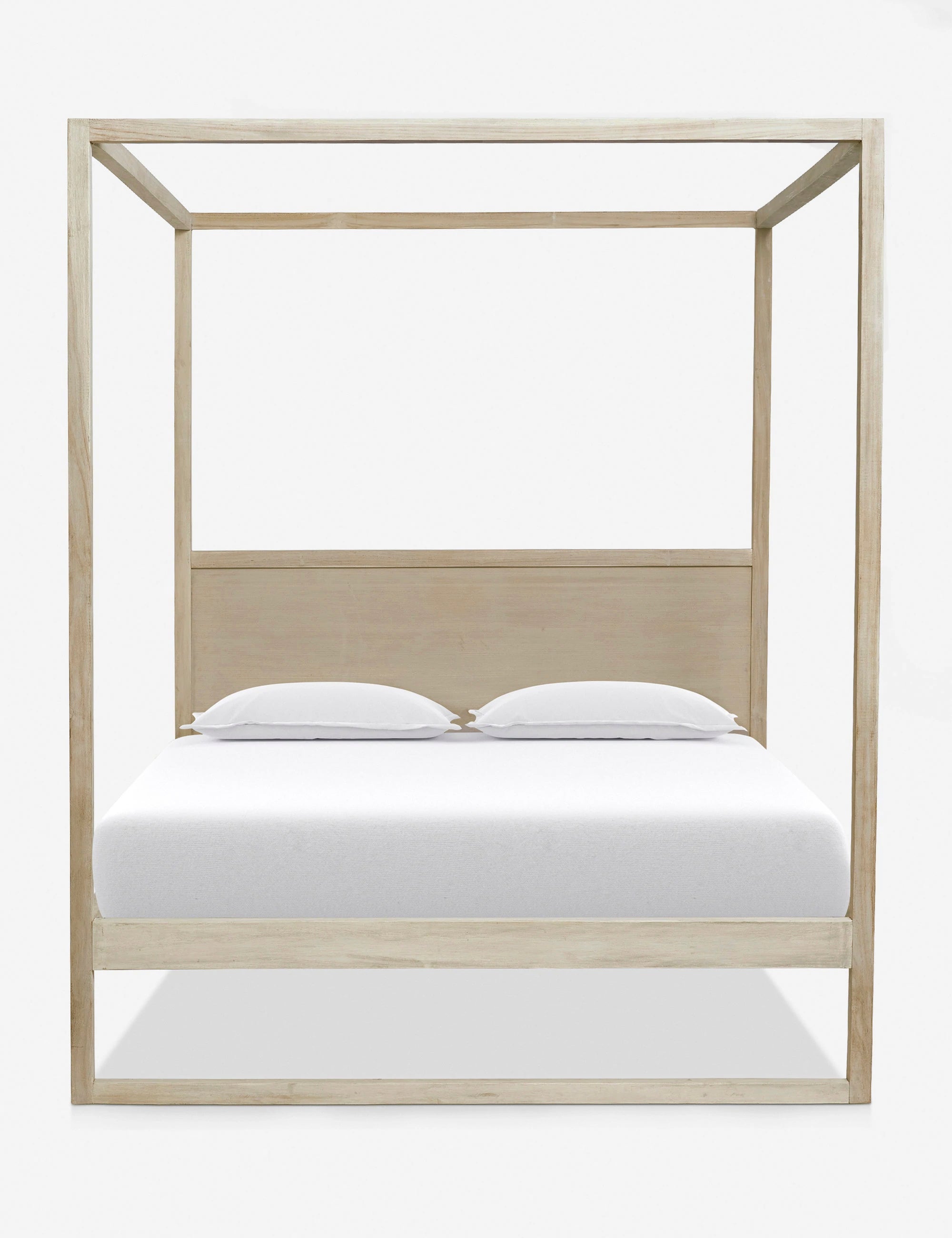 #size::queen #size::king | Kiery light wood canopy bed