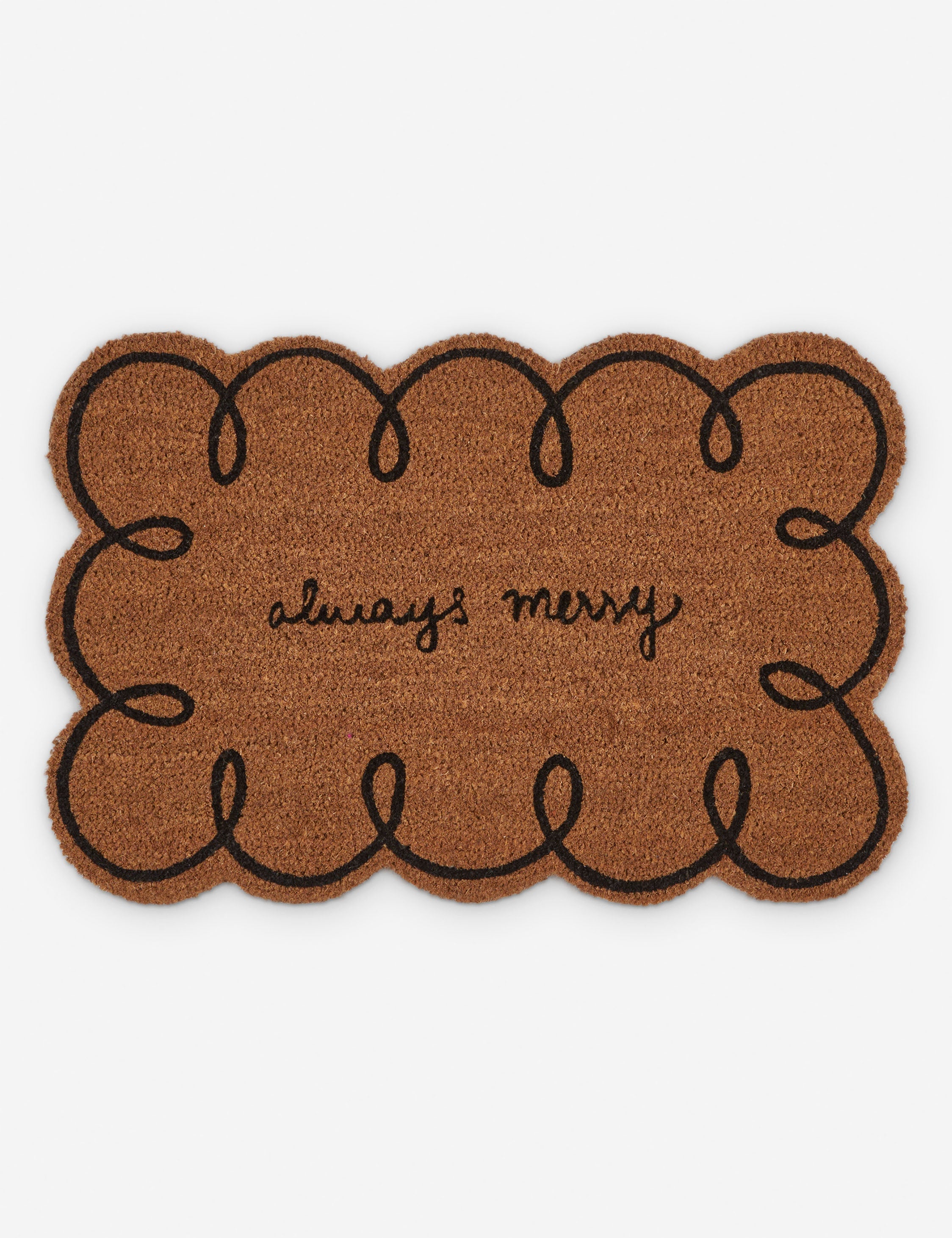 #size::20--x-30- | Scalloped edge Always Merry doormat