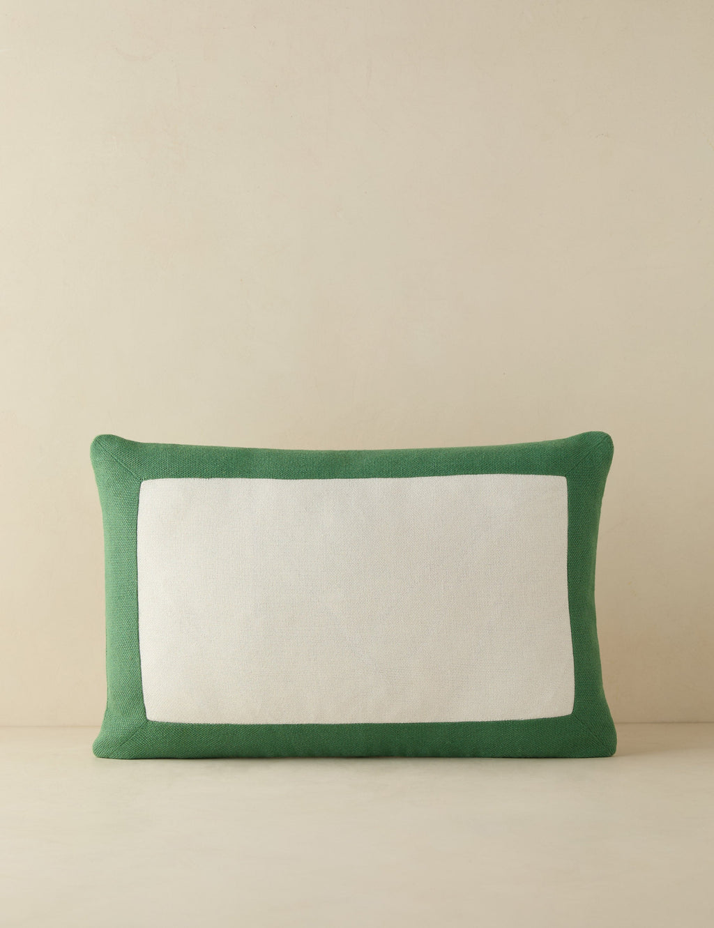 #color::green #size::lumbar | Amica color border outdoor pillow