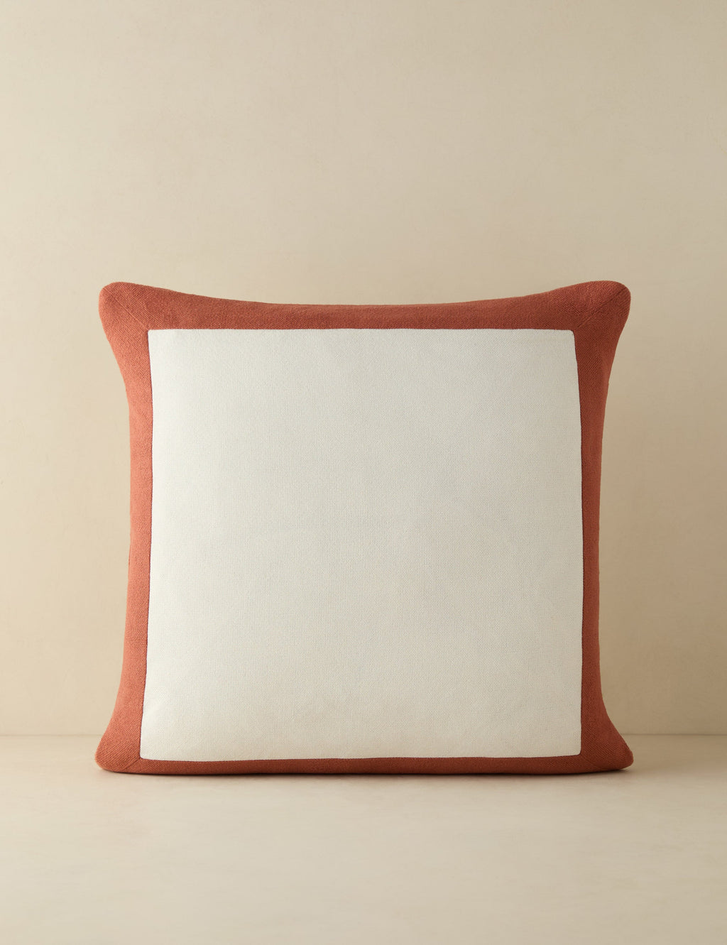 #color::rust #size::square | Amica color border outdoor pillow