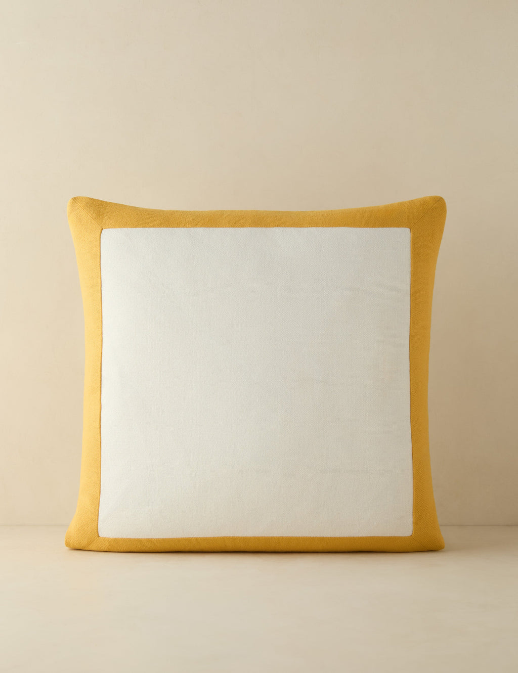 #color::yellow #size::square | Amica color border outdoor pillow