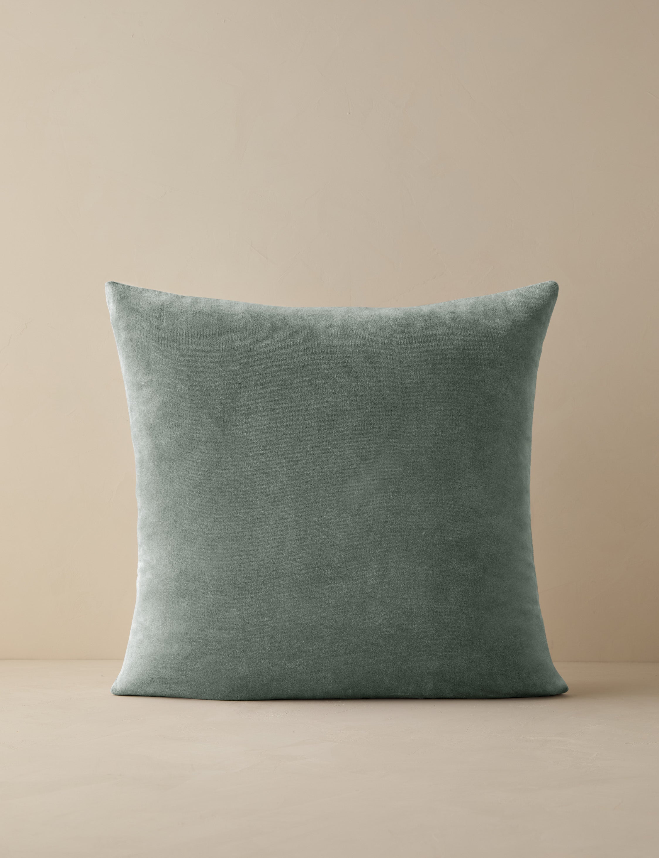 #color::shale-blue #style::square #fill type::with-feather-down-insert  #fill type::pillow-cover-only |   Charlotte Shale Blue Square Velvet Pillow