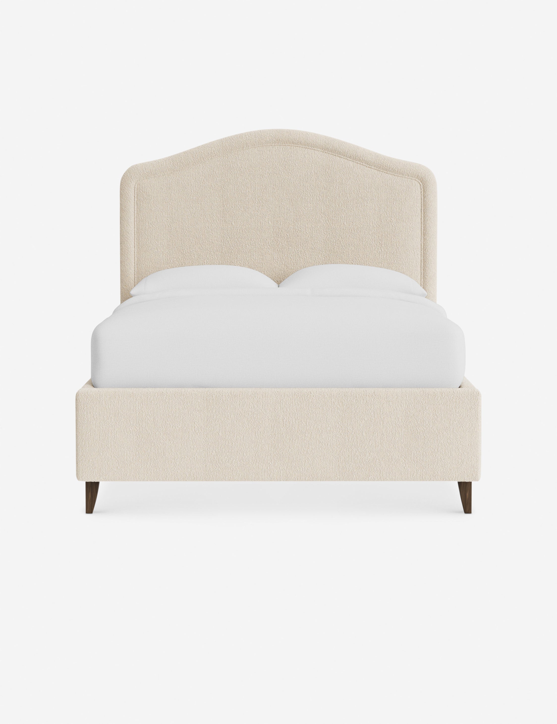 #color::white-boucle #size::queen #leg-finish::chestnut