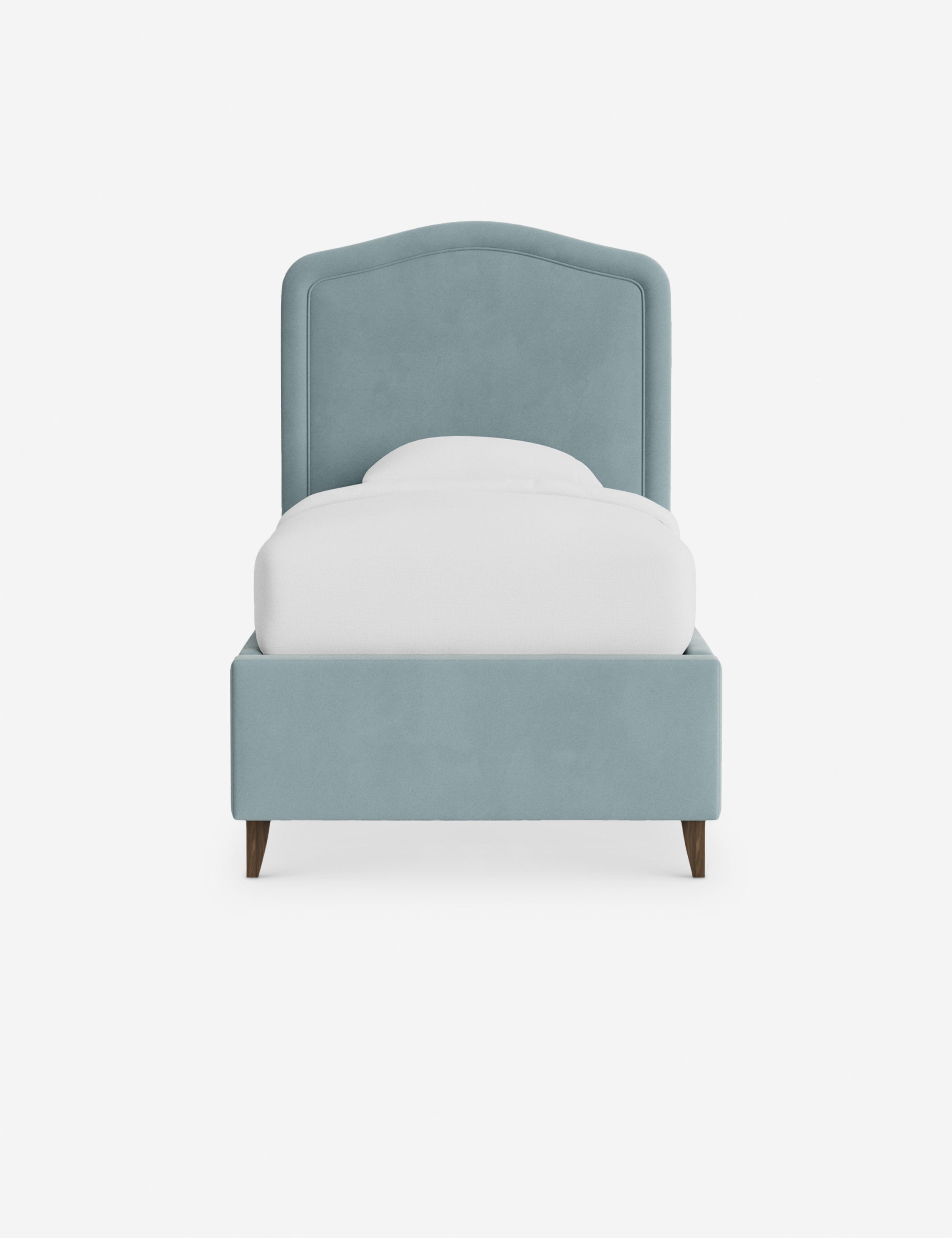 #color::sky-blue-classic-velvet #size::twin #leg-finish::chestnut