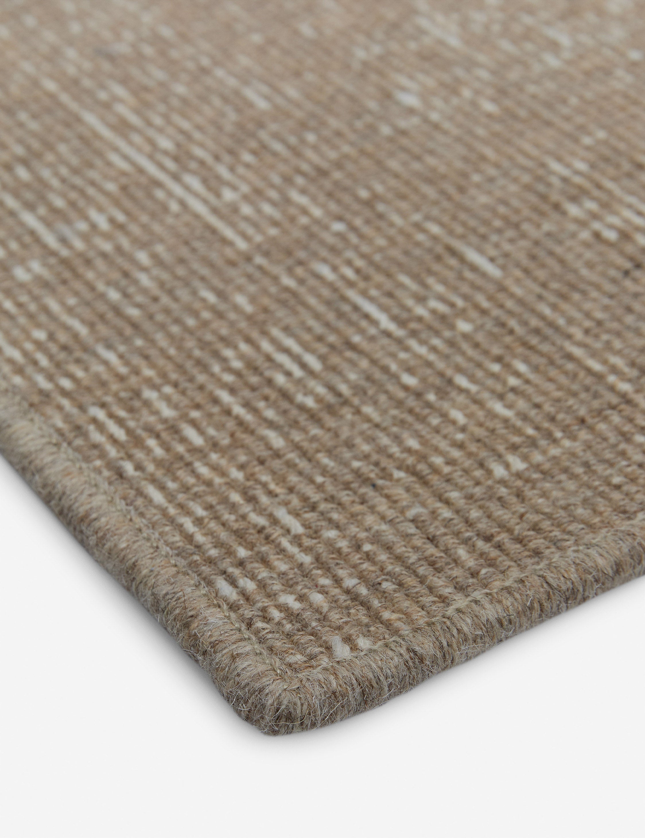 Covor personalizat din lână cu țesătură plată Polina, stejar patinat