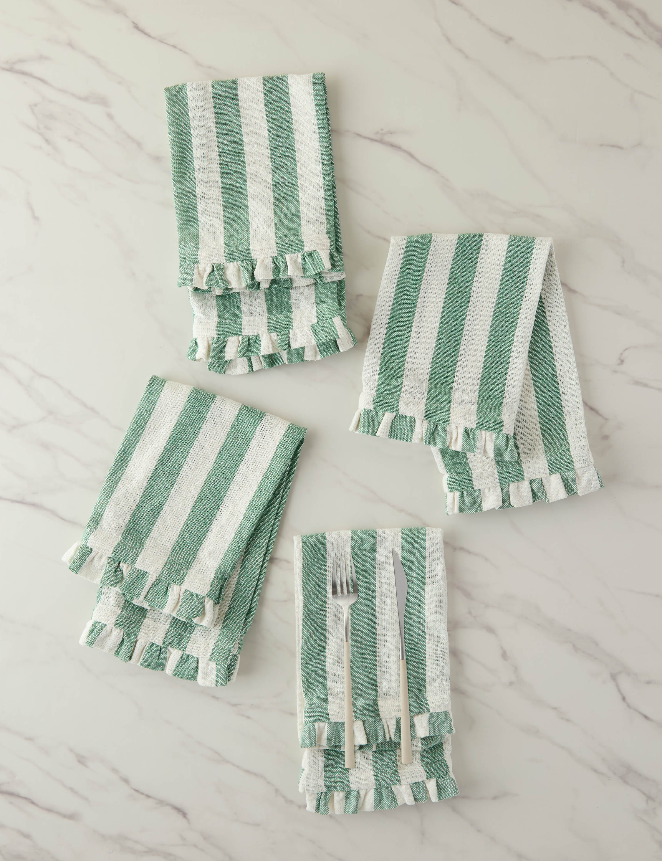 #color::green #style::napkin--set-of-4 | Sunday striped napkins