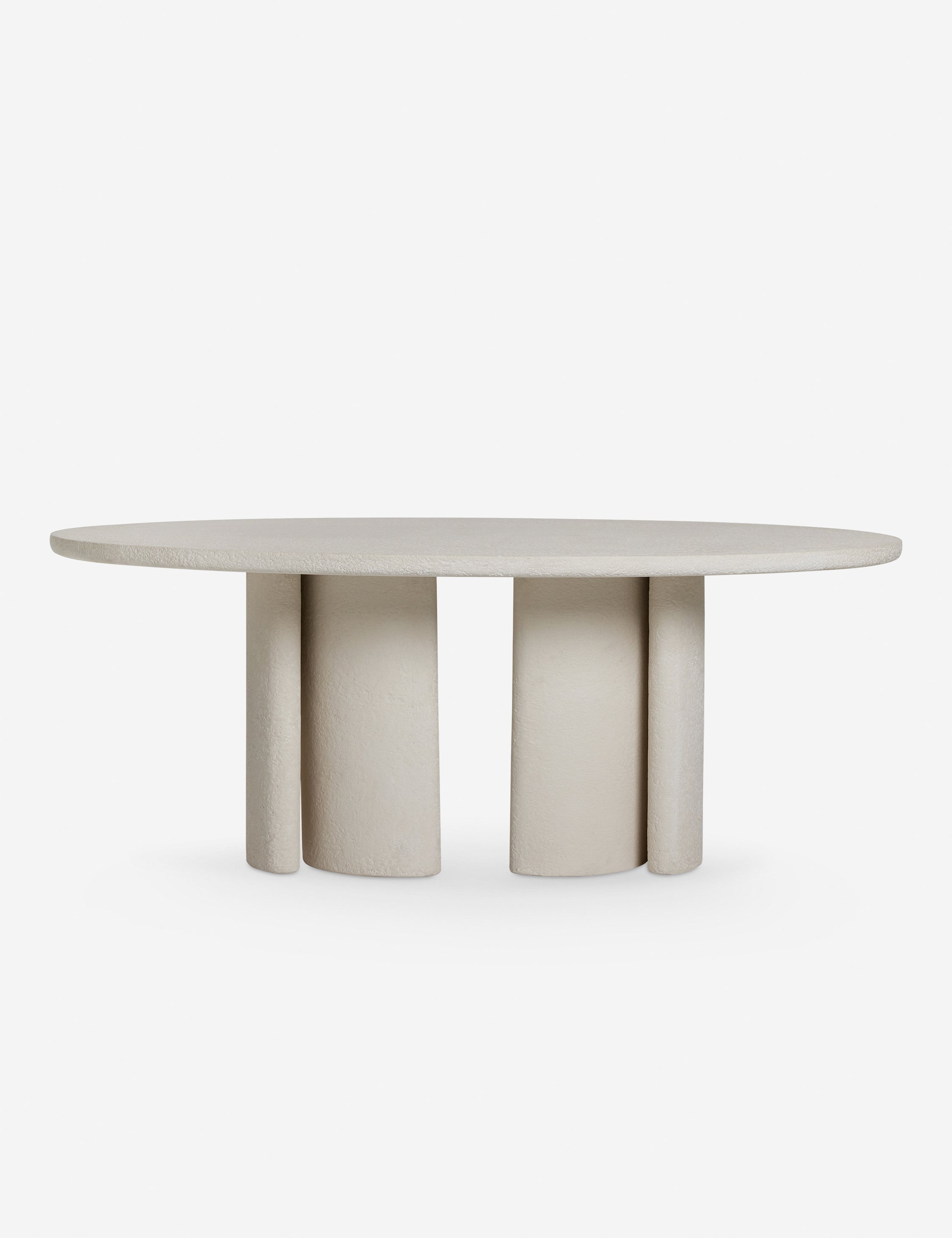 #color::natural | Rodrigo sculptural oval outdoor dining table.