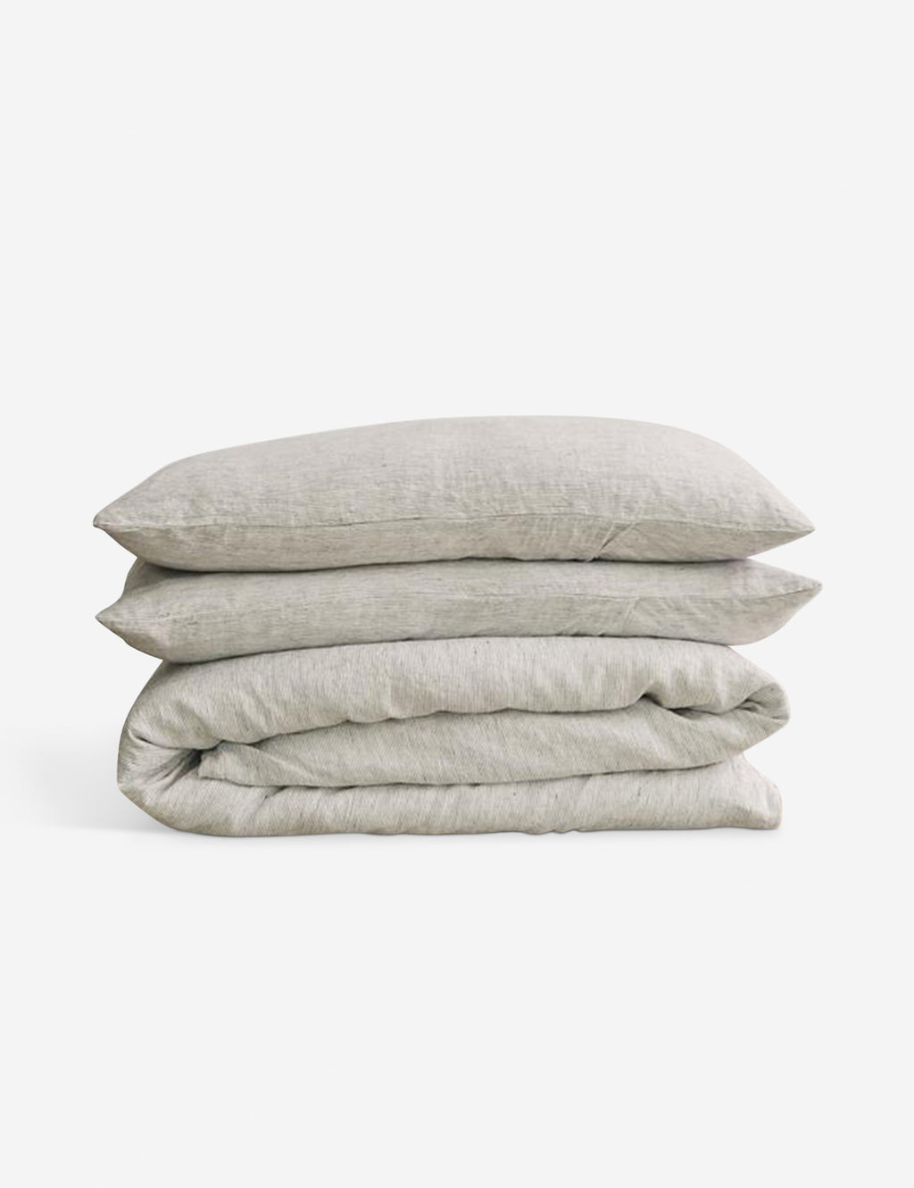 #color::pinstripe #size::queen #size::king #size::twin #size::cal-king | European Flax Linen pinstripe Duvet Set by Cultiver